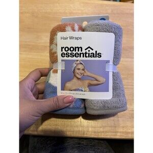 Hair Wraps 2 Pack Polyester Turbans 10” x 25” New Room Essentials